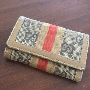 Authentic Gucci key and card holder